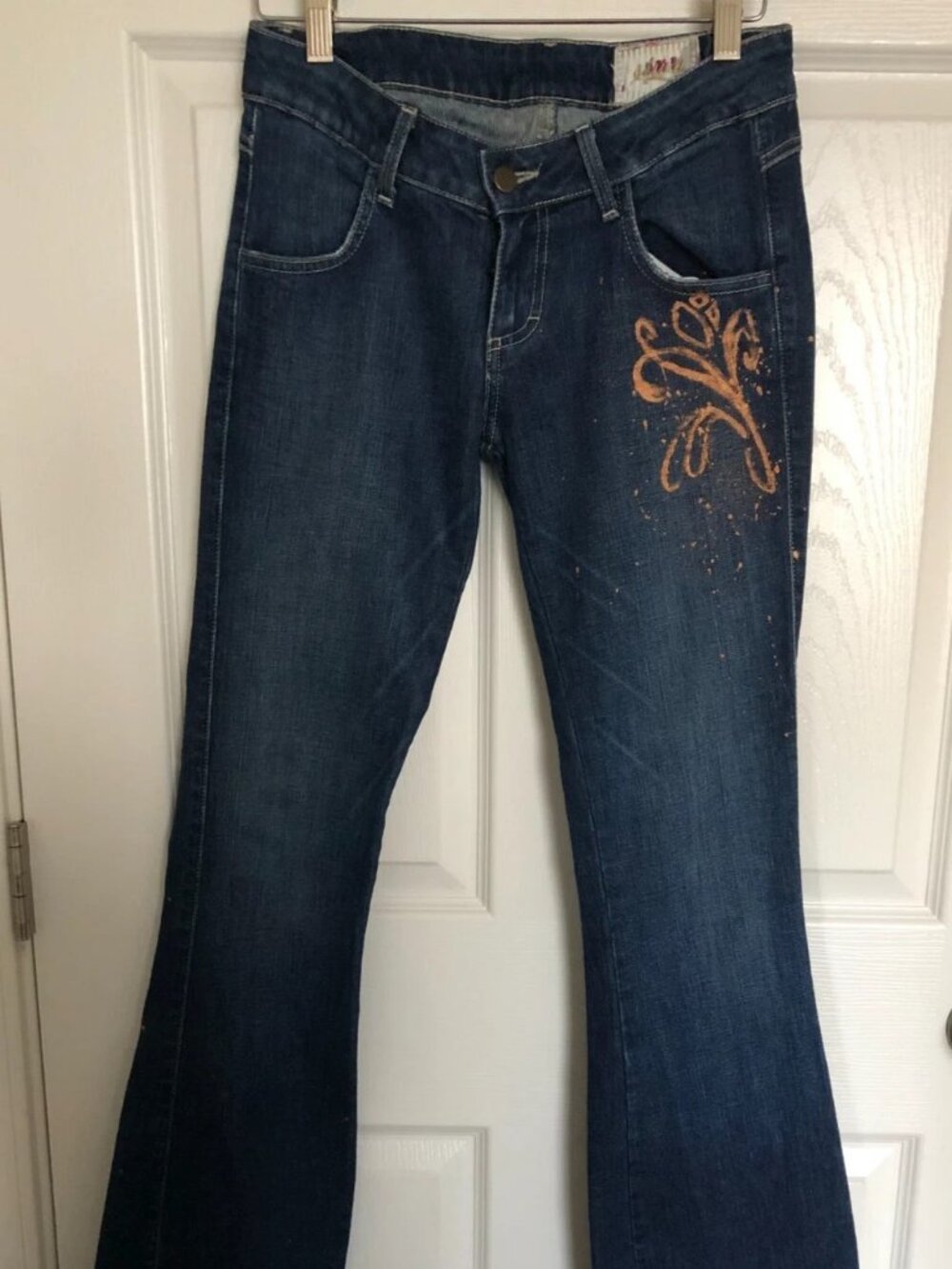 Siwy Painted Jeans Kat contoured bootcut Made in USA Women's Size 26